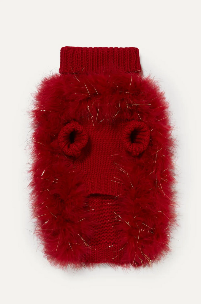 Christian Cowan Dog Sweater Jumper in red