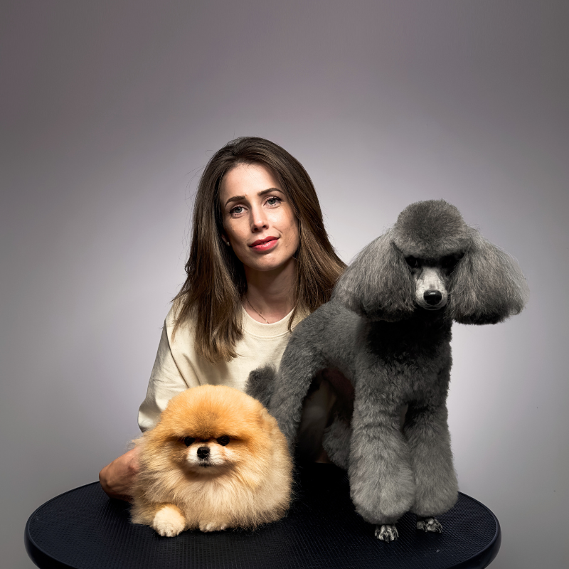 Le Wag Owner Sacha Bertagnon with Dogs